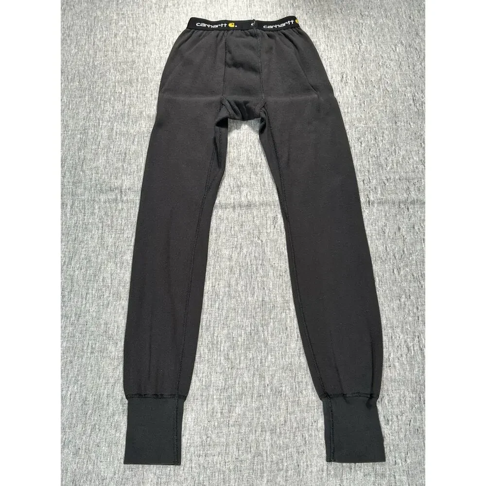 Carhartt Force Heavyweight Cotton Thermal Base Layer Bottom Mens Small Black